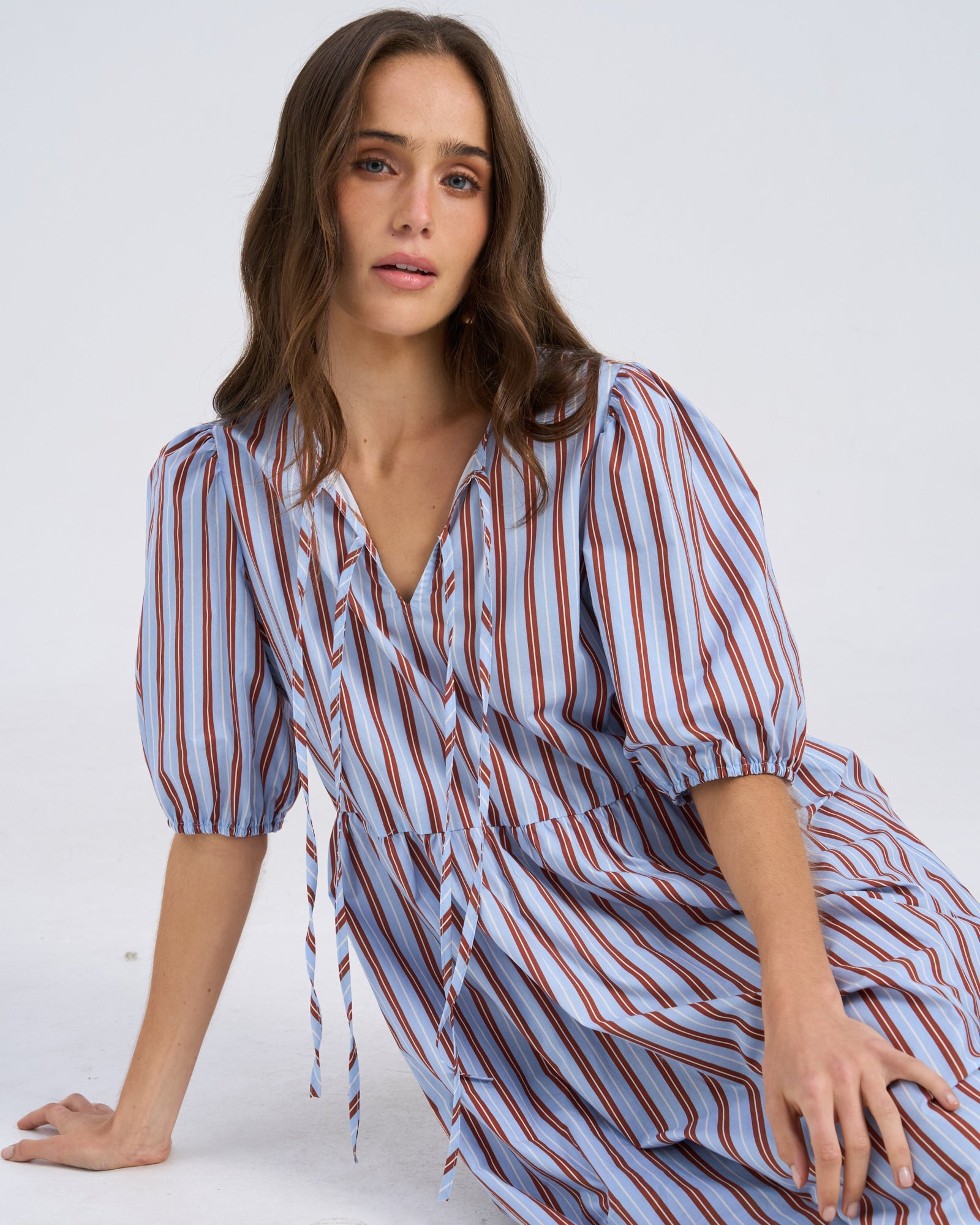 VMISLA STRIPED MAXI DRESS